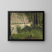 Riverbank with Grassland - Georges Seurat — framed artwork on a wall
