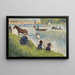 Study of horses and boats for Bathers at Asnières - Georges Seurat — framed artwork on a wall