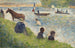 Study of horses and boats for Bathers at Asnières - Georges Seurat — artwork view