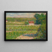 The house with the red roof - Georges Seurat — framed artwork on a wall
