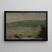 Landscape at Saint-Ouen - Georges Seurat — framed artwork on a wall
