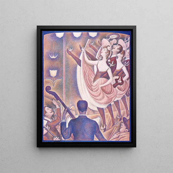 The Chahut - Georges Seurat — framed artwork on a wall
