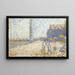 L'Hospice et le Phare de Honfleur - Georges Seurat — framed artwork on a wall