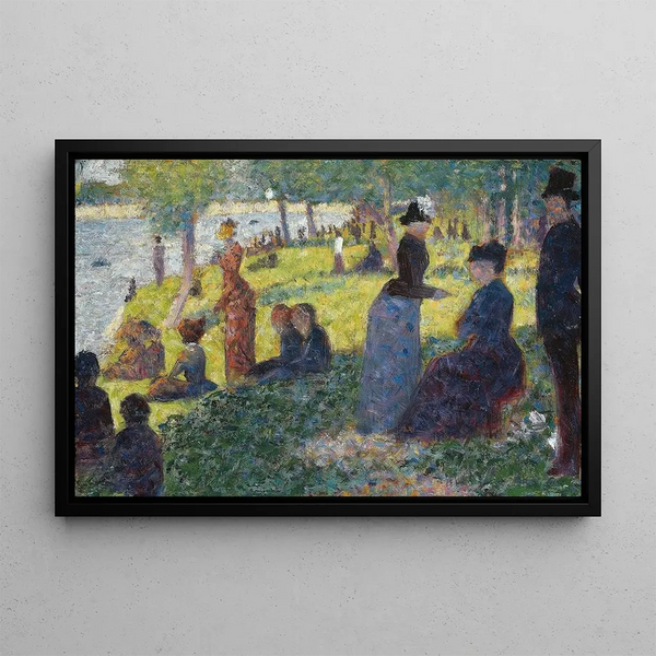 Oil Sketch Painting for La Grande Jatte - Georges Seurat — framed artwork on a wall