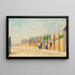 Ouvriers enfonçant des pieux - Georges Seurat — framed artwork on a wall