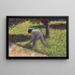 Peasant with a Hoe - Georges Seurat — framed artwork on a wall
