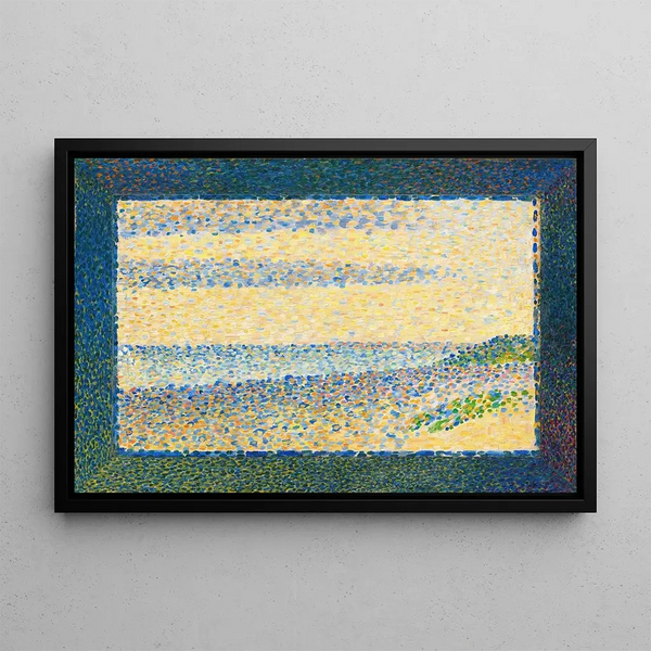 Marine Landscape Painting Gravelines - Georges Seurat — framed artwork on a wall