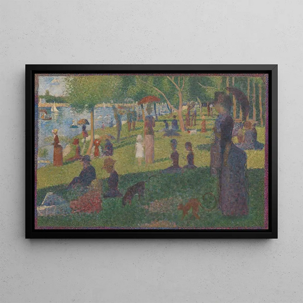Study for A Sunday Afternoon on the Island of La Grande Jatte - Georges Seurat — framed artwork on a wall