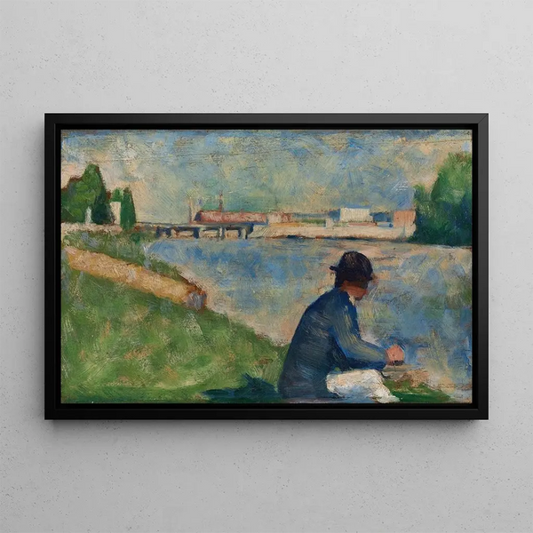 Study for The Bathers at Asnières - Georges Seurat — framed artwork on a wall