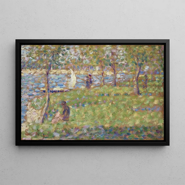 Study for La Grande Jatte - Georges Seurat — framed artwork on a wall