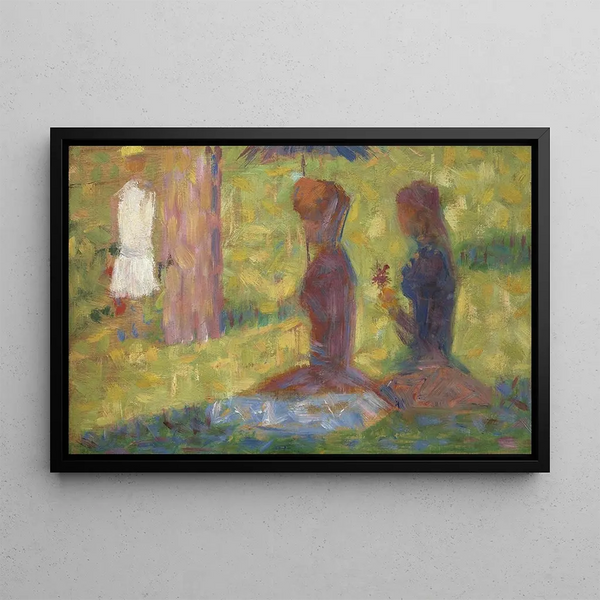 Study of figures for La Grande Jatte - Georges Seurat — framed artwork on a wall