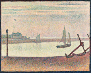 The canal at Gravelines at dusk - Georges Seurat — artwork view
