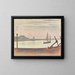 The canal at Gravelines at dusk - Georges Seurat — framed artwork on a wall