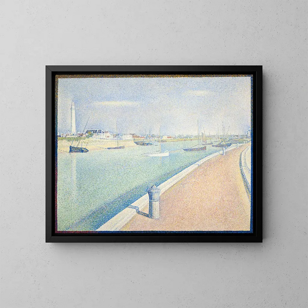 Le canal de Gravelines Petit Fort Philippe - Georges Seurat — framed artwork on a wall