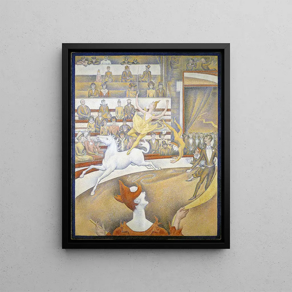 The Circus - Georges Seurat — framed artwork on a wall