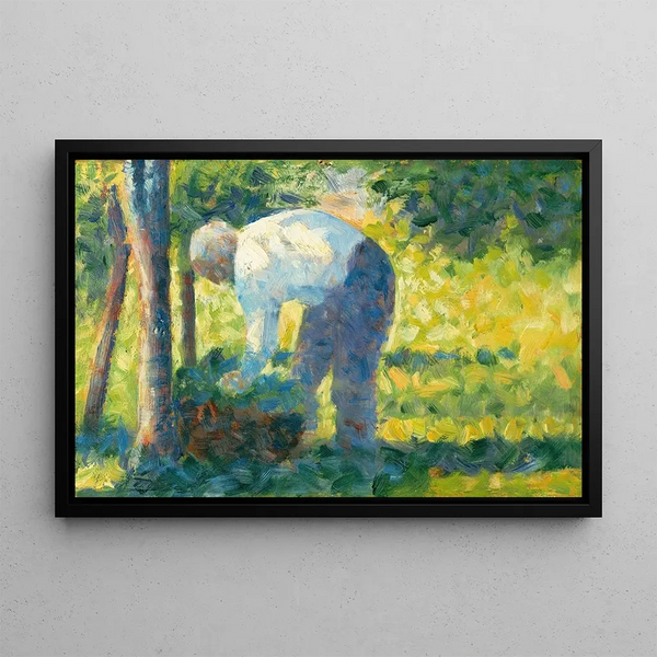 The Gardener - Georges Seurat — framed artwork on a wall