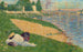 La Seine avec Vêtements sur la Rive, Étude pour Baigneurs à Asnières - Georges Seurat — artwork view