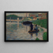 View of the Seine - Georges Seurat — framed artwork on a wall