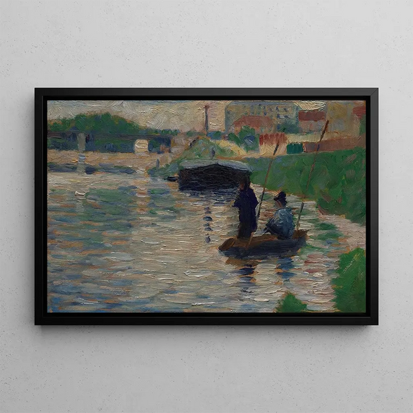 View of the Seine - Georges Seurat — framed artwork on a wall