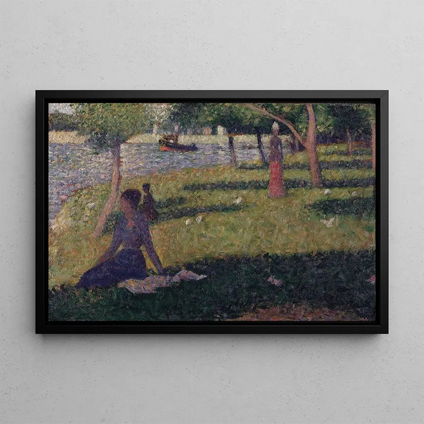 Study for La Grande Jatte - Georges Seurat — framed artwork on a wall