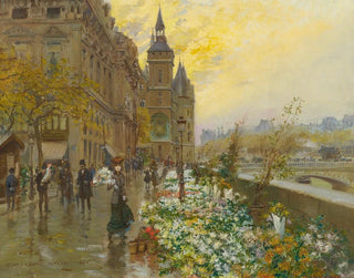 The Flower Market - Georges Stein — artwork view