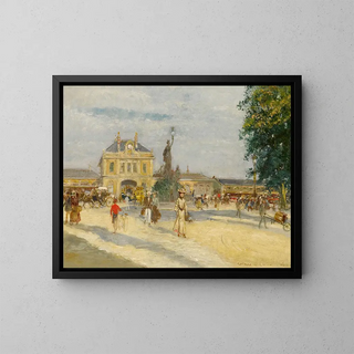 La Gare de Vichy - Georges Stein — framed artwork on a wall