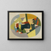 Les Bœufs dans la montagne (Conflit de cas) - Georges Valmier — framed artwork on a wall