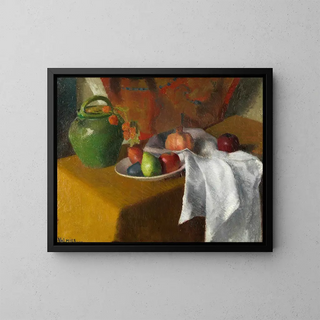Nature morte à la draperie - Georges Valmier — framed artwork on a wall