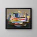 a reclining woman - Georges Valmier — framed artwork on a wall