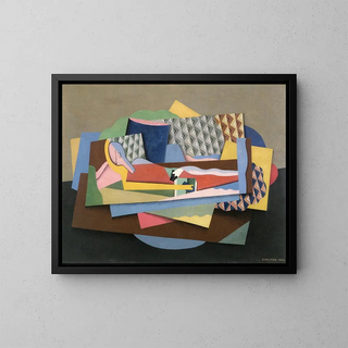 a reclining woman - Georges Valmier — framed artwork on a wall
