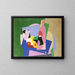 Still life with a bottle - Georges Valmier — framed artwork on a wall