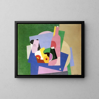 Still life with a bottle - Georges Valmier — framed artwork on a wall