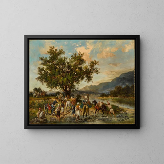 At the oasis - Georges Washington — framed artwork on a wall