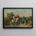 The Falcon Hunt - Georges Washington — framed artwork on a wall