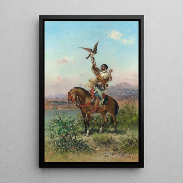 The falconer - Georges Washington — framed artwork on a wall