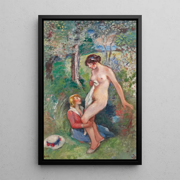 Bathing Woman - Georges d'Espagnat — framed artwork on a wall