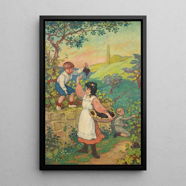 Les vendanges - Georges d'Espagnat — framed artwork on a wall