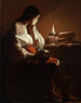 La Madeleine à la flamme fumante - Georges de La Tour — artwork view