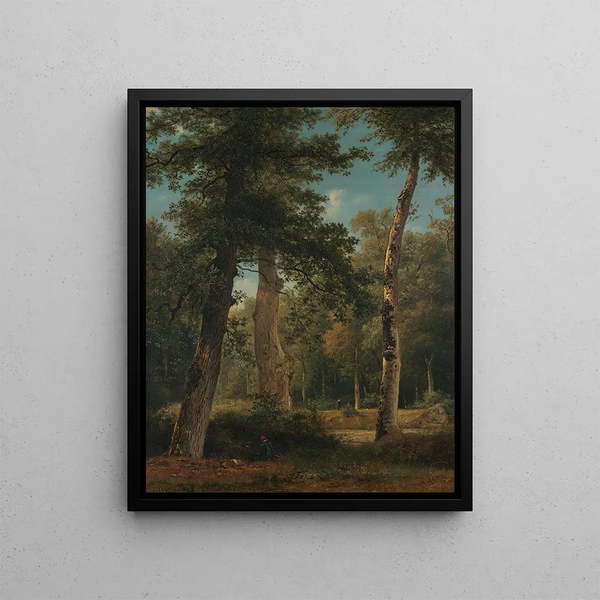 a forest in Fontainebleau - Georgius Jacobus Johannes van Os — framed artwork on a wall