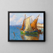The Return of the Fishermen - Georgy Alexandrovich Lapchine — framed artwork on a wall