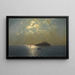 Le Lac Sevan au clair de lune - Georgy Zakharovich Bashinzhagyan — framed artwork on a wall