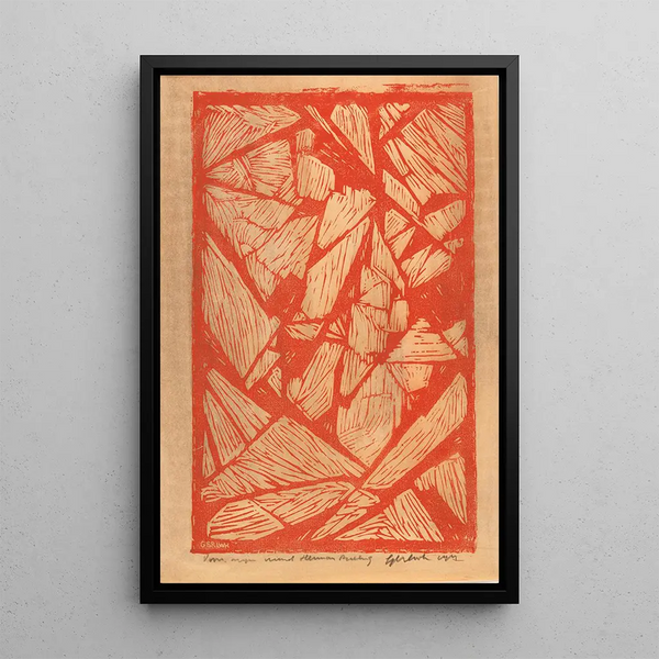 Untitled Painting - Ger Ladage — framed artwork on a wall