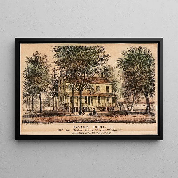 Maison Bayard, 110th Street, Harlem between 1st and 2nd Avenue - Gerald Sinclair Hayward — framed artwork on a wall