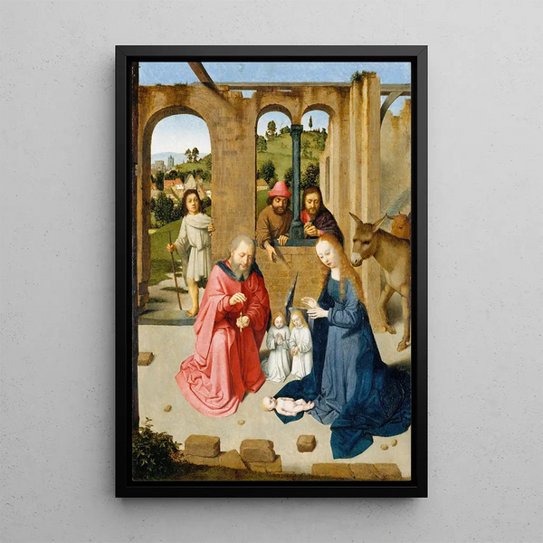 The Nativity - Gerard David — framed artwork on a wall