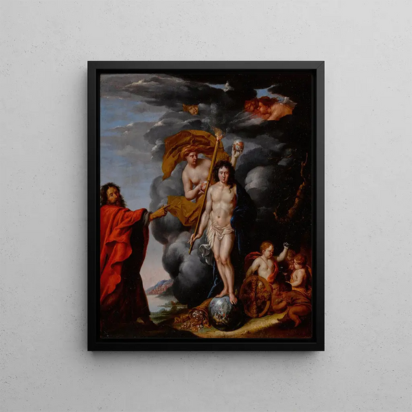 An allegory of the riches of the earth - Gerard Hoet — framed artwork on a wall