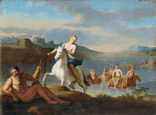 Clélie traversing the Tiber - Gerard Hoet — artwork view