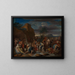Moses Strikes the Water from the Rock - Gerard Hoet — framed artwork on a wall