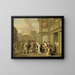 Cleopatra offering wine to Alexander the Great after his conquest of Mazaka - Gerard Hoet — framed artwork on a wall