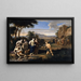 Ulysses and Nausicaa in an Arcadian landscape - Gerard Hoet — framed artwork on a wall