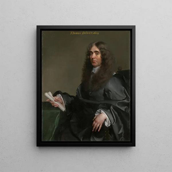 Portrait of Thomas Bulwer - Gerard Soest — framed artwork on a wall